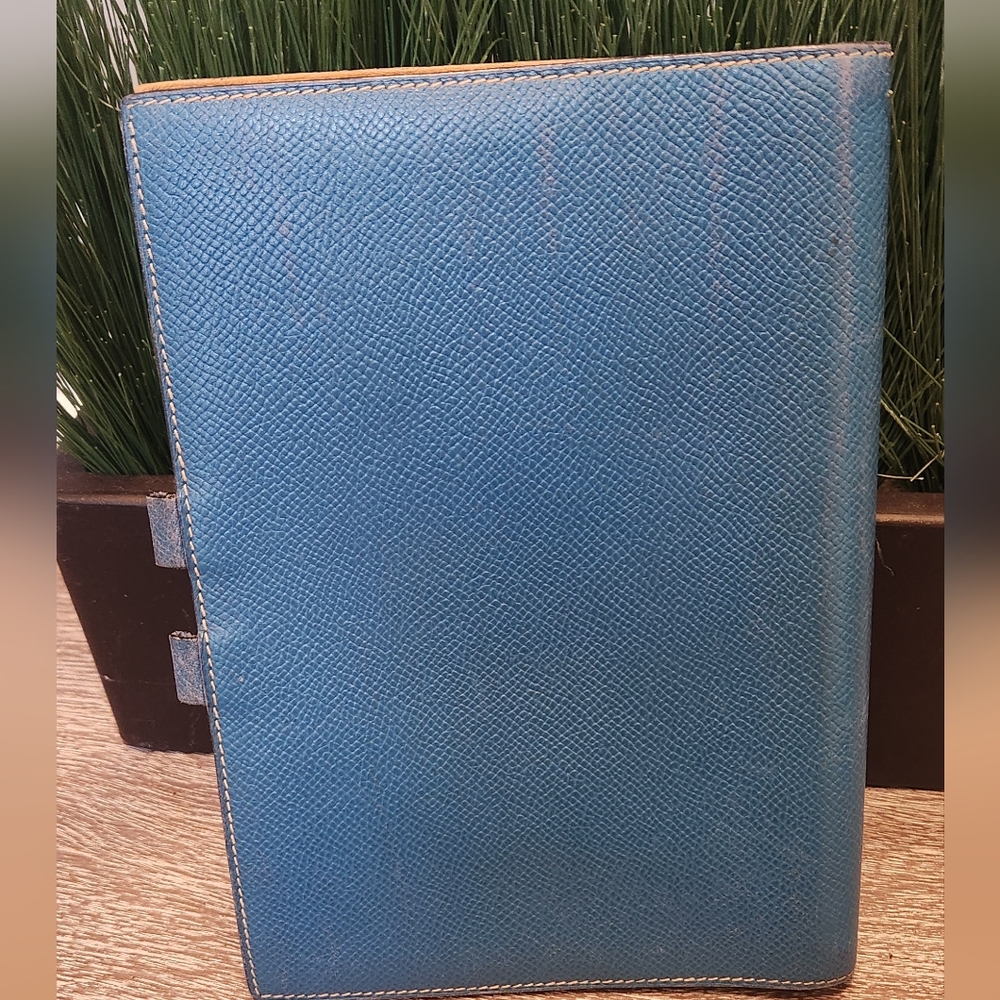 Hermes Blue Leather Agenda With COA - Picture 5 of 9